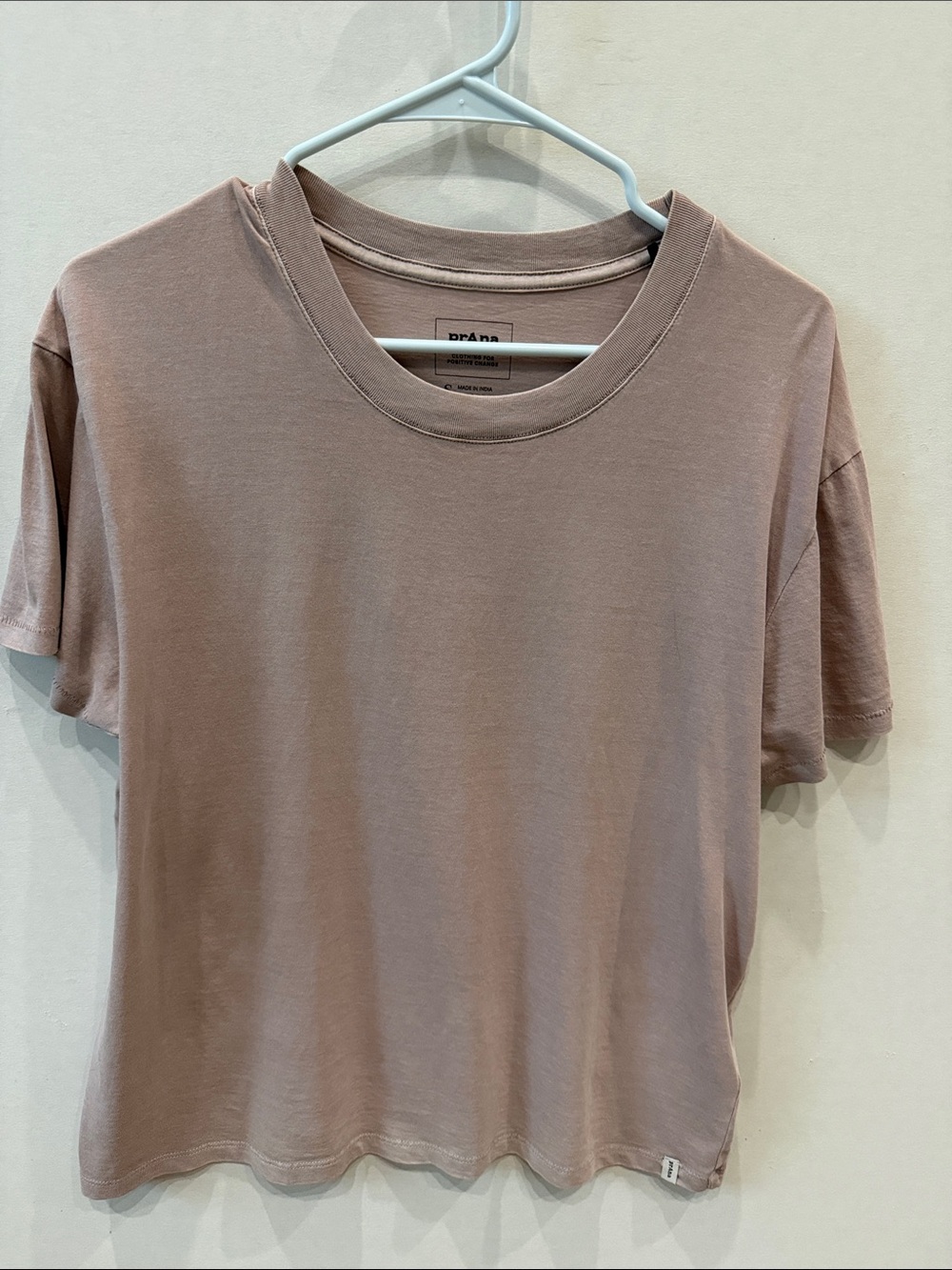 Prana Women's Short Sleeve Boxy Tee in Dusty Mauve